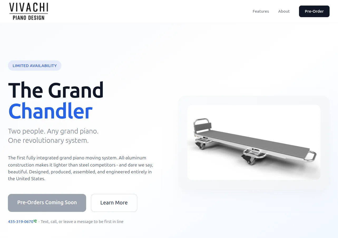 Vivachi Piano website - The Grand Chandler moving system